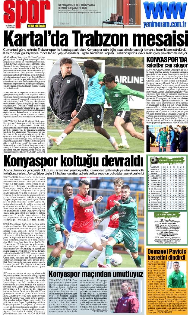 26 Nisan 2023 Yeni Meram Gazetesi
