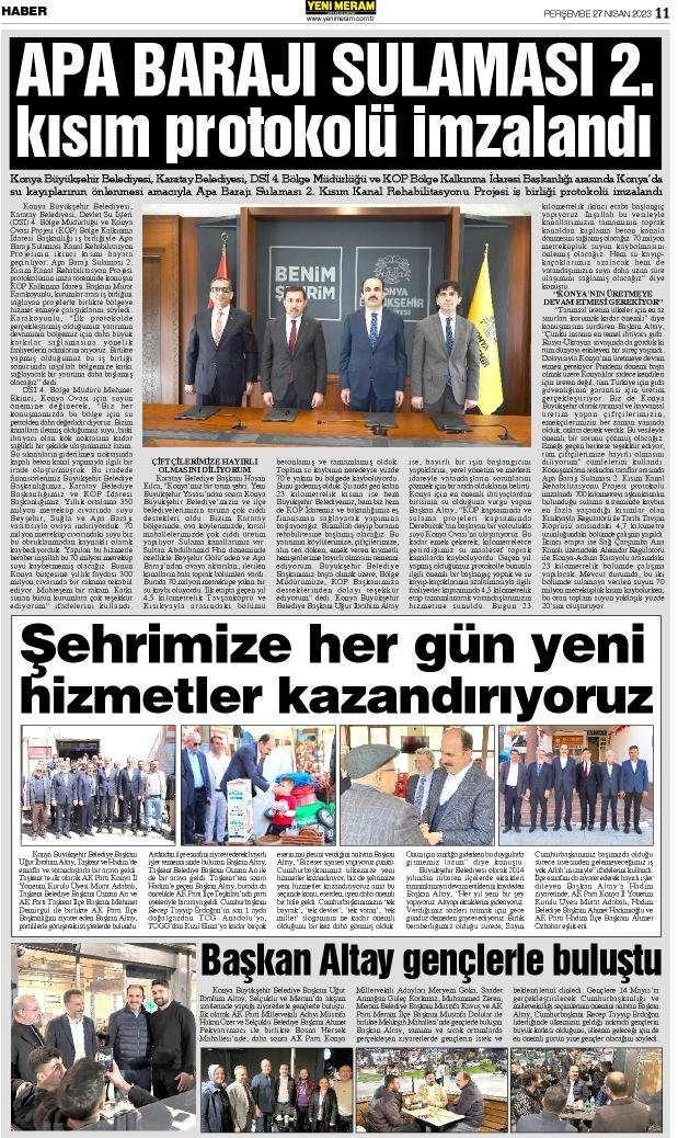 27 Nisan 2023 Yeni Meram Gazetesi
