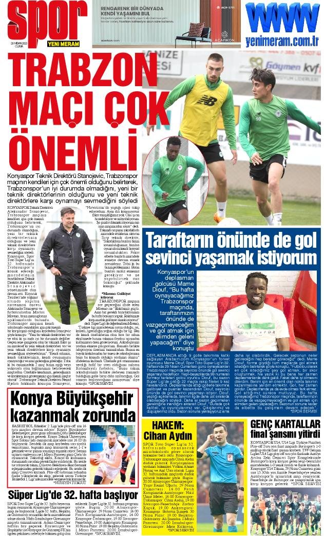 28 Nisan 2023 Yeni Meram Gazetesi
