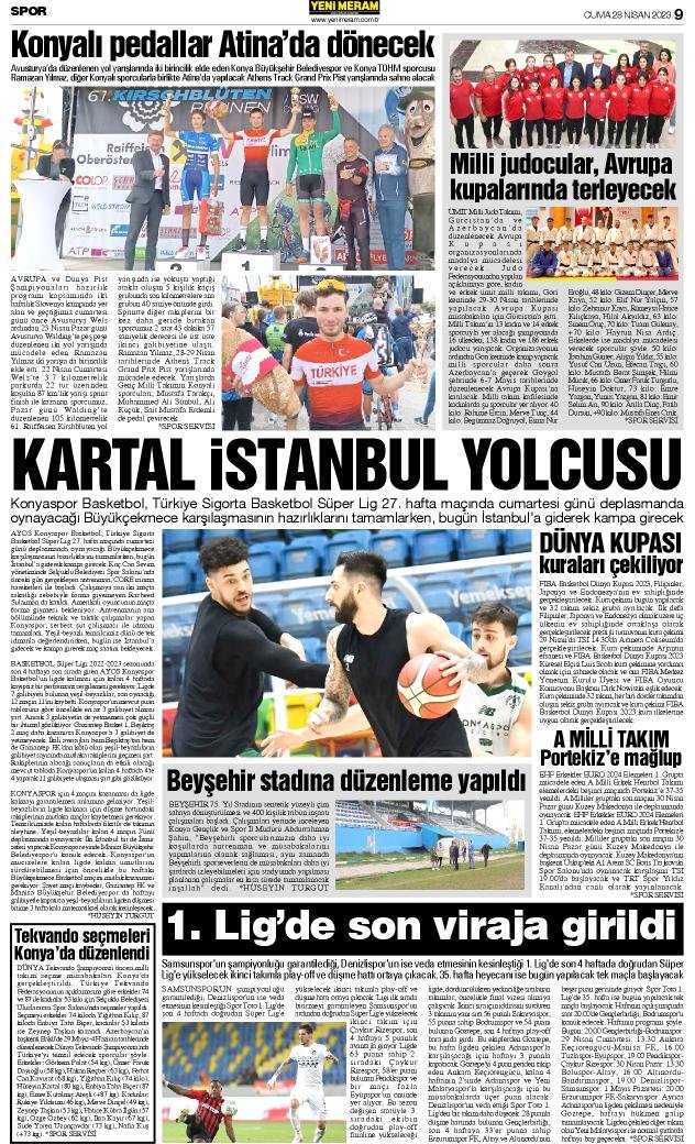 28 Nisan 2023 Yeni Meram Gazetesi
