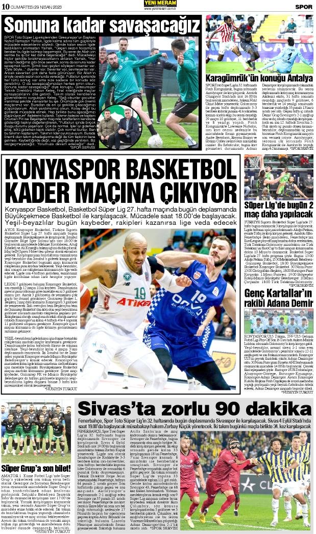 29 Nisan 2023 Yeni Meram Gazetesi