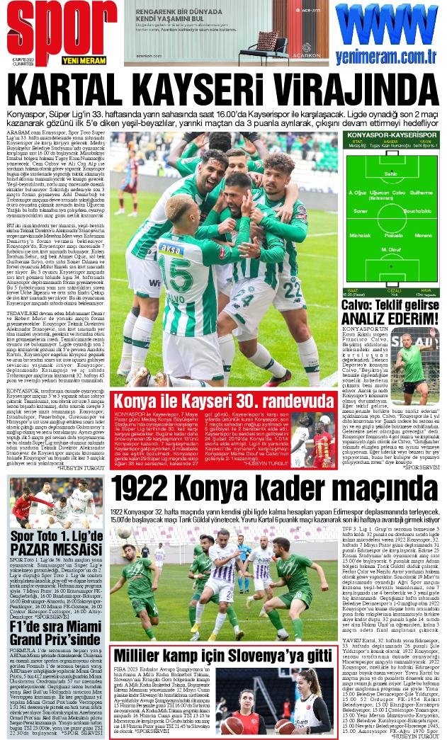 6 Mayıs 2023 Yeni Meram Gazetesi