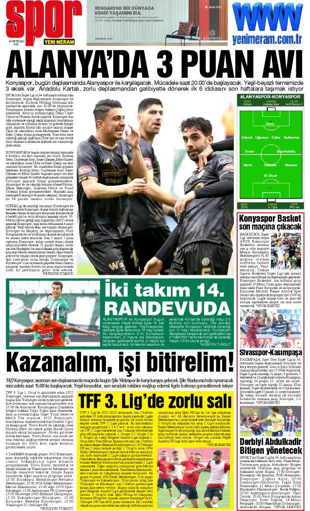 16 Mayıs 2023 Yeni Meram Gazetesi
