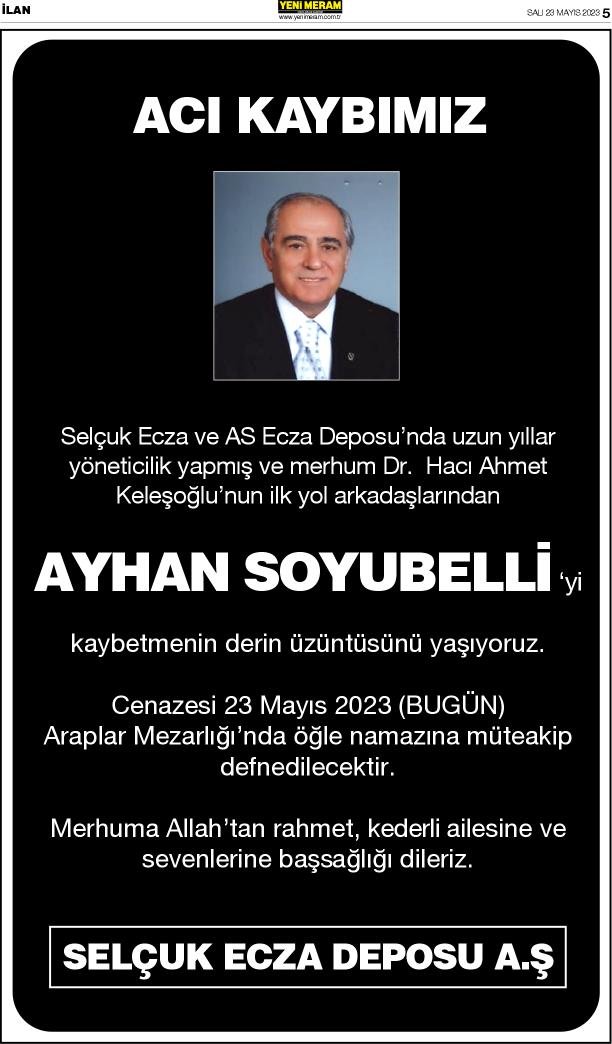 23 Mayıs 2023 Yeni Meram Gazetesi
