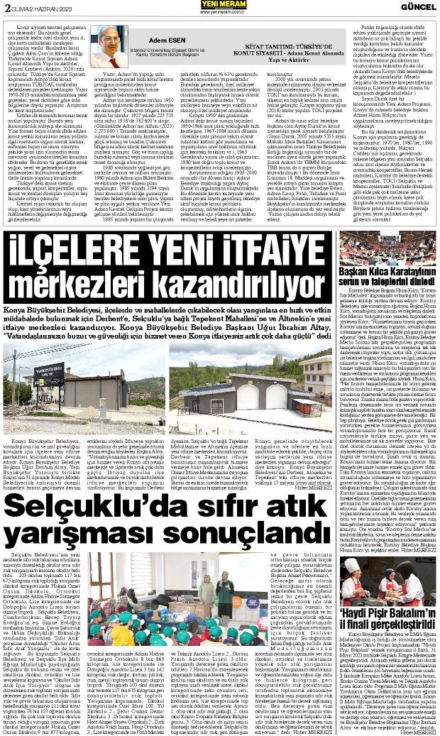 2 Haziran 2023 Yeni Meram Gazetesi
