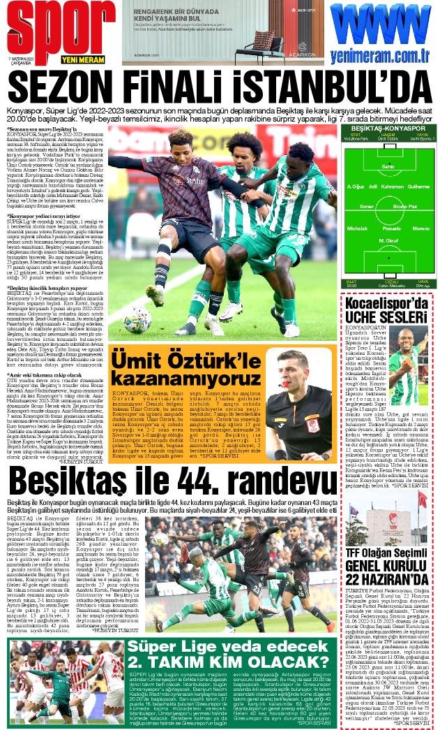 7 Haziran 2023 Yeni Meram Gazetesi
