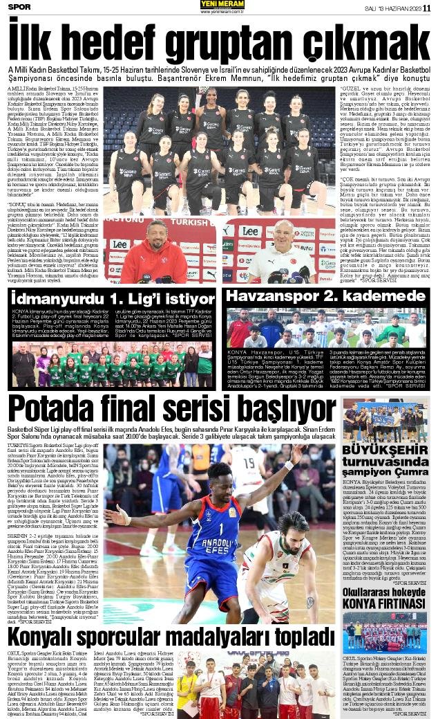 13 Haziran 2023 Yeni Meram Gazetesi
