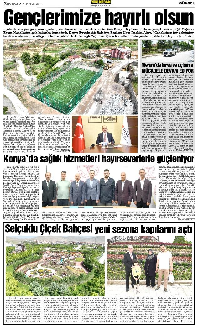 21 Haziran 2023 Yeni Meram Gazetesi