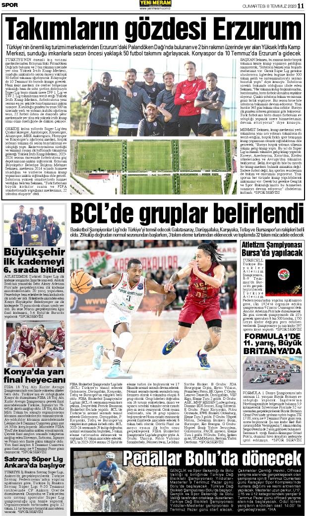 8 Temmuz 2023 Yeni Meram Gazetesi