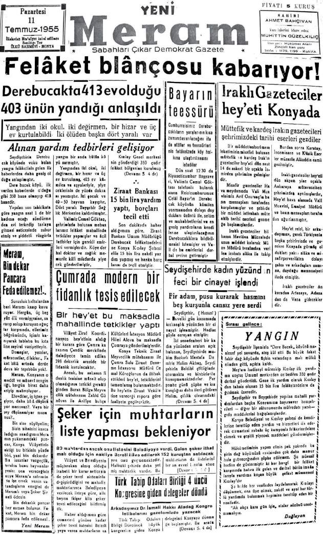 11 Temmuz 2023 Yeni Meram Gazetesi
