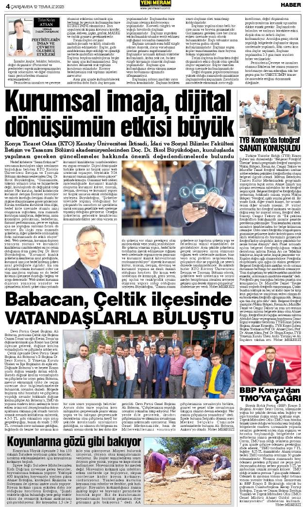 12Temmuz 2023 Yeni Meram Gazetesi