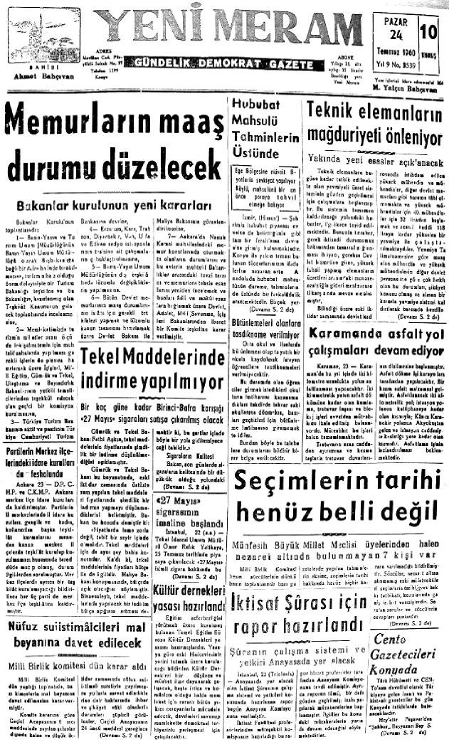 24 Temmuz 2023 Yeni Meram Gazetesi
