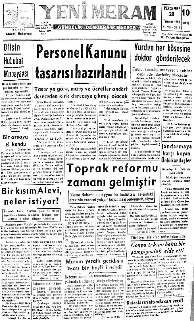 28 Temmuz 2023 Yeni Meram Gazetesi
