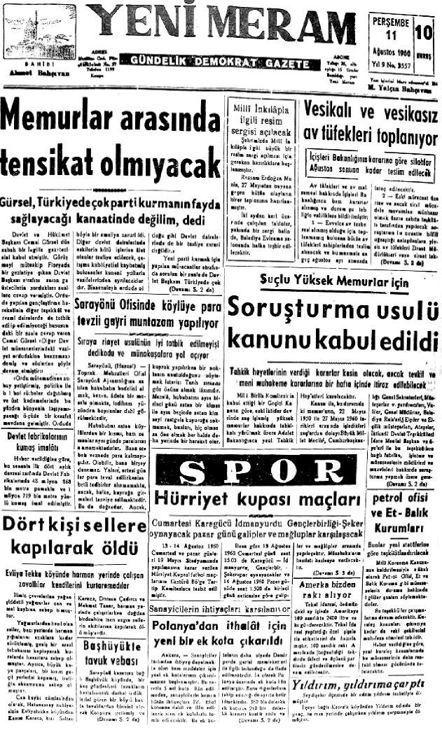 11 Ağustos 2023 Yeni Meram Gazetesi
