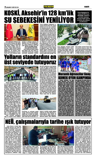 16 Ağustos 2023 Yeni Meram Gazetesi
