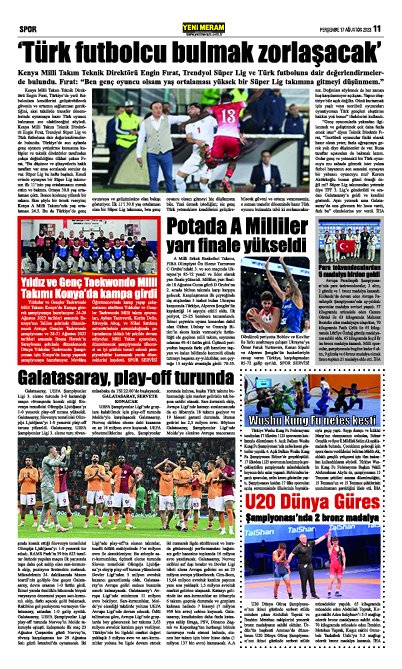 17 Ağustos 2023 Yeni Meram Gazetesi
