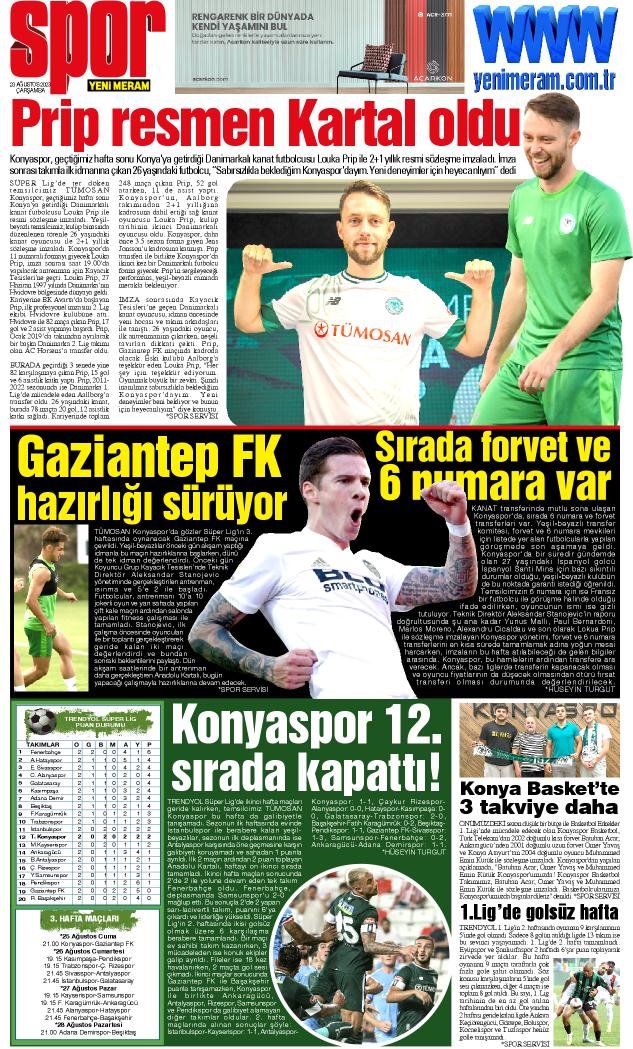 23 Ağustos 2023 Yeni Meram Gazetesi