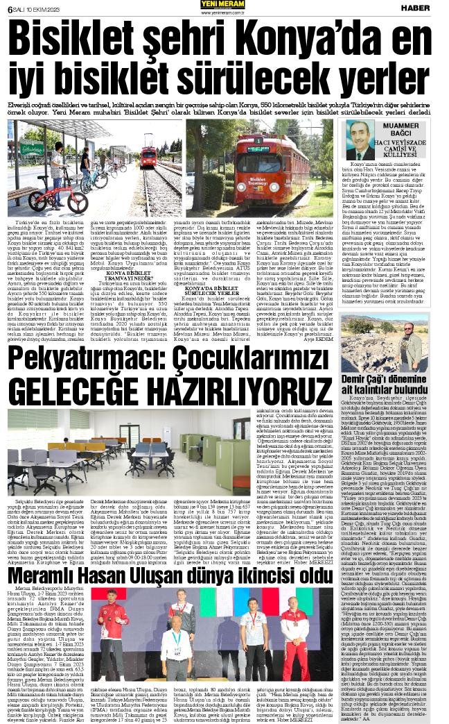 10 Ekim 2023 Yeni Meram Gazetesi
