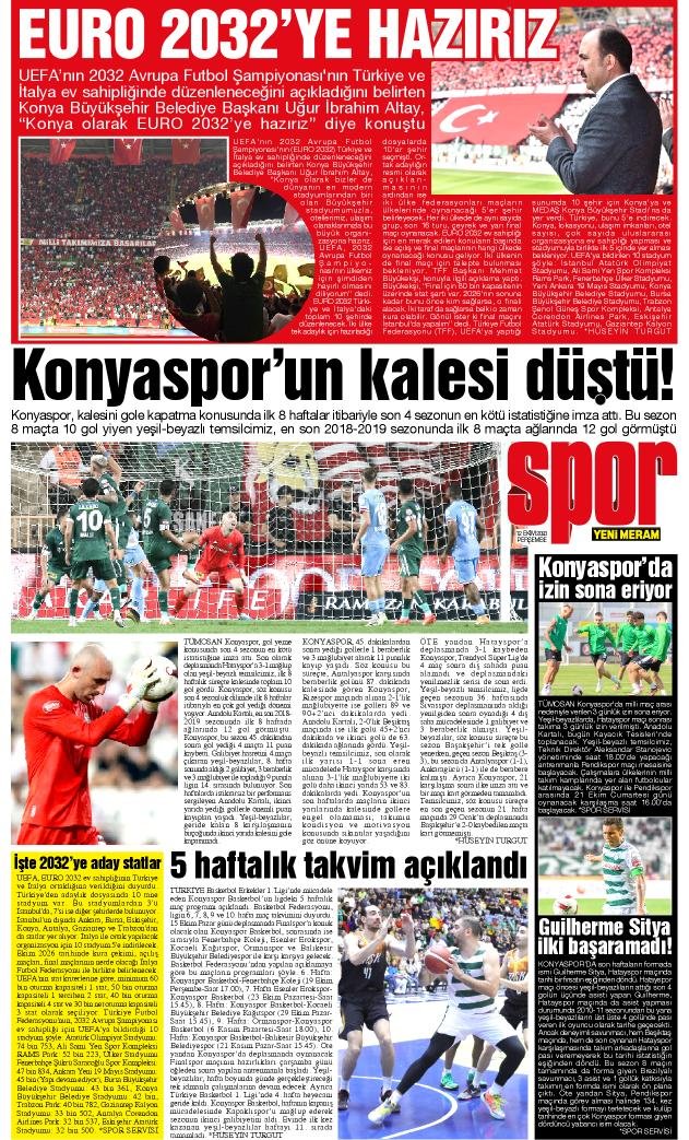 12 Ekim 2023 Yeni Meram Gazetesi
