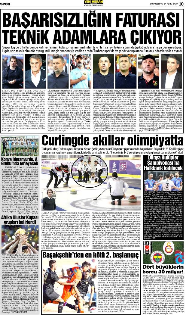 16 Ekim 2023 Yeni Meram Gazetesi
