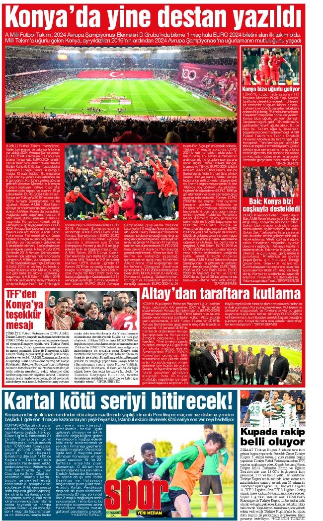 17 Ekim 2023 Yeni Meram Gazetesi