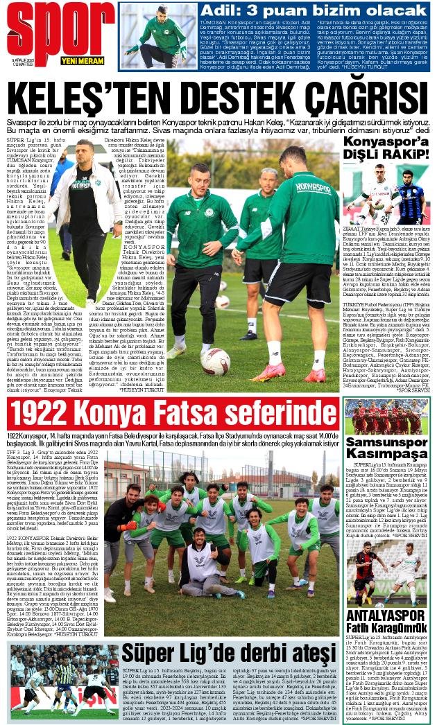 9 Aralık 2023 Yeni Meram Gazetesi