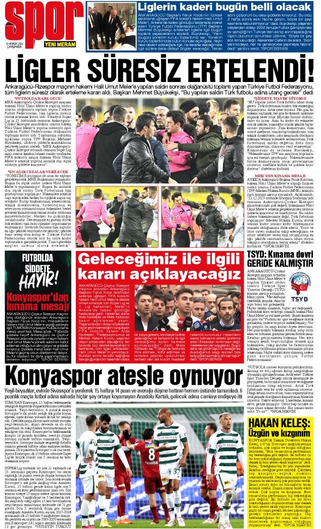 13 Aralık 2023 Yeni Meram Gazetesi
