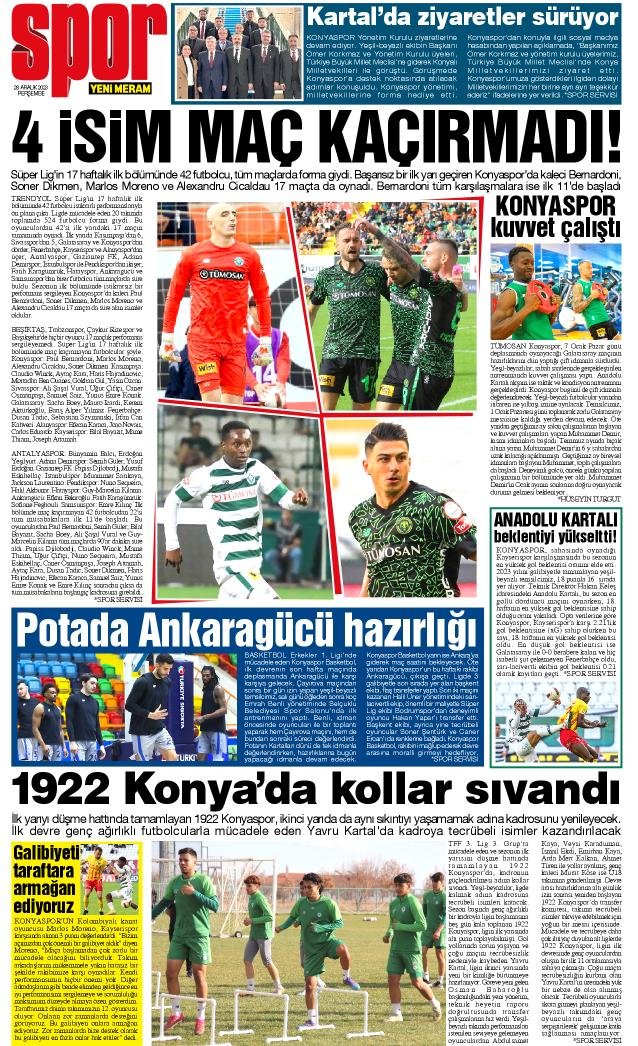 28 Aralık 2023 Yeni Meram Gazetesi
