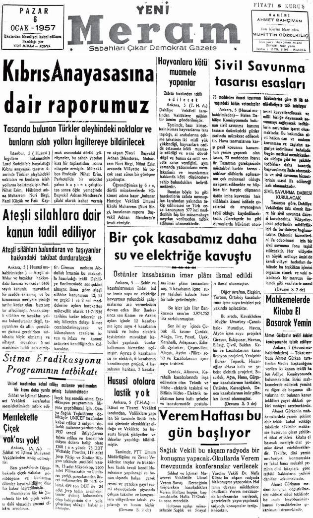 6 Ocak 2024 Yeni Meram Gazetesi