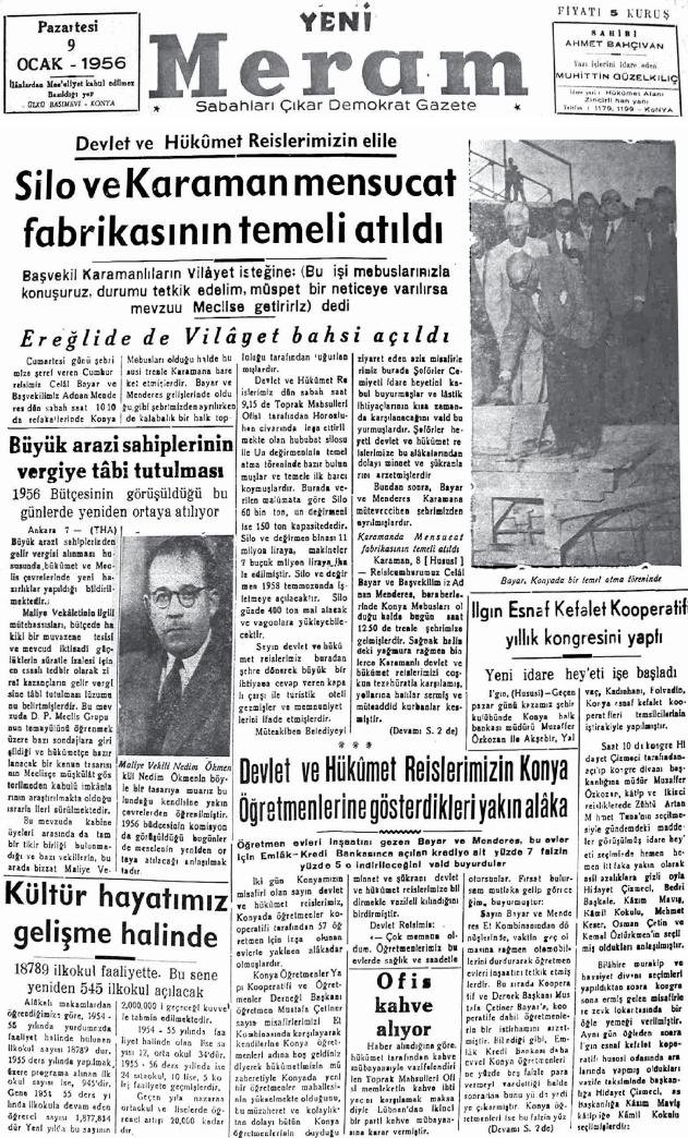 9 Ocak 2024 Yeni Meram Gazetesi
