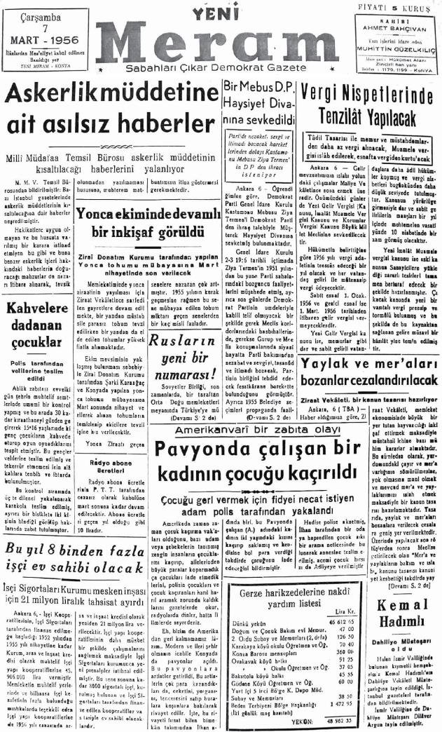 7 Mart 2024 Yeni Meram Gazetesi
