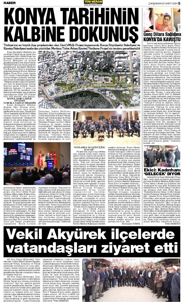 20 Mart 2024 Yeni Meram Gazetesi
