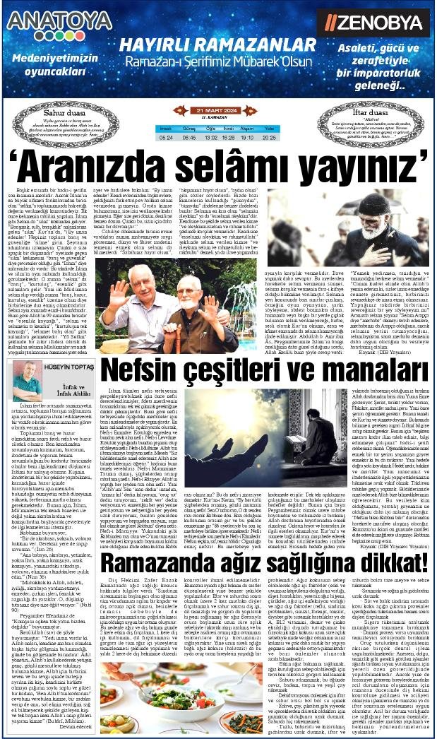 21 Mart 2024 Yeni Meram Gazetesi
