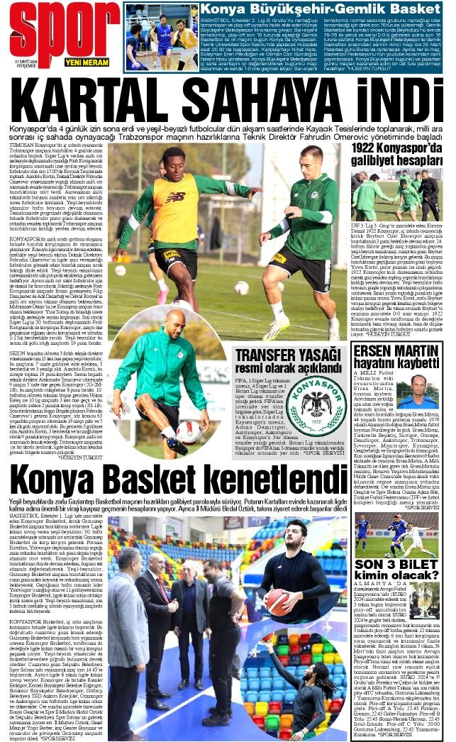 21 Mart 2024 Yeni Meram Gazetesi
