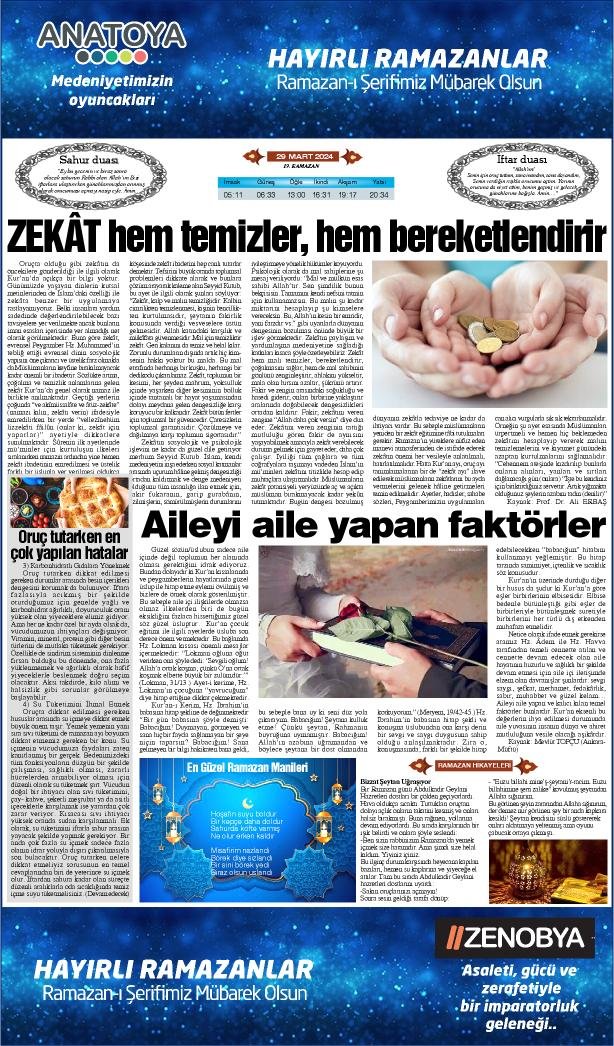 29 Mart 2024 Yeni Meram Gazetesi
