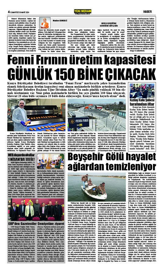 30 Mart 2024 Yeni Meram Gazetesi
