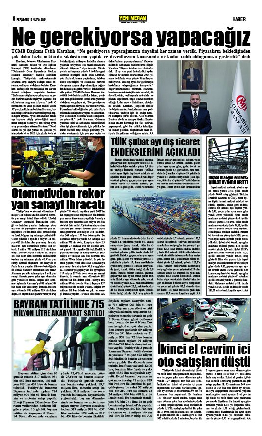 18 Nisan 2024 Yeni Meram Gazetesi

