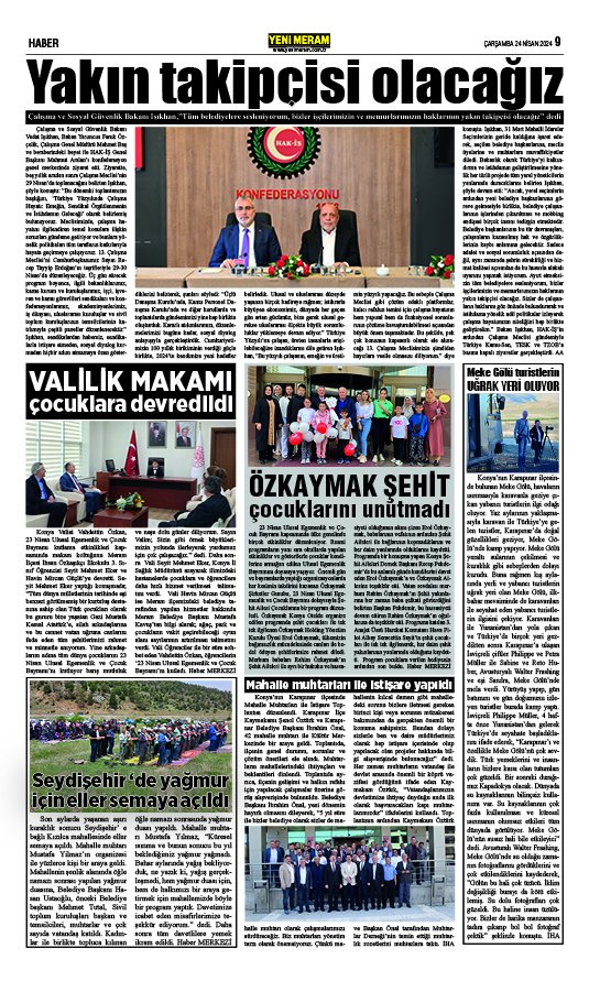 24 Nisan 2024 Yeni Meram Gazetesi
