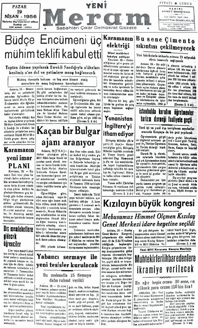 29 Nisan 2024 Yeni Meram Gazetesi
