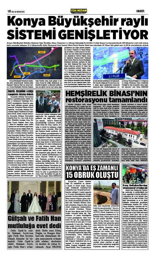 30 Nisan 2024 Yeni Meram Gazetesi
