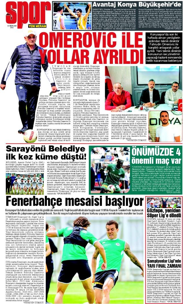 30 Nisan 2024 Yeni Meram Gazetesi
