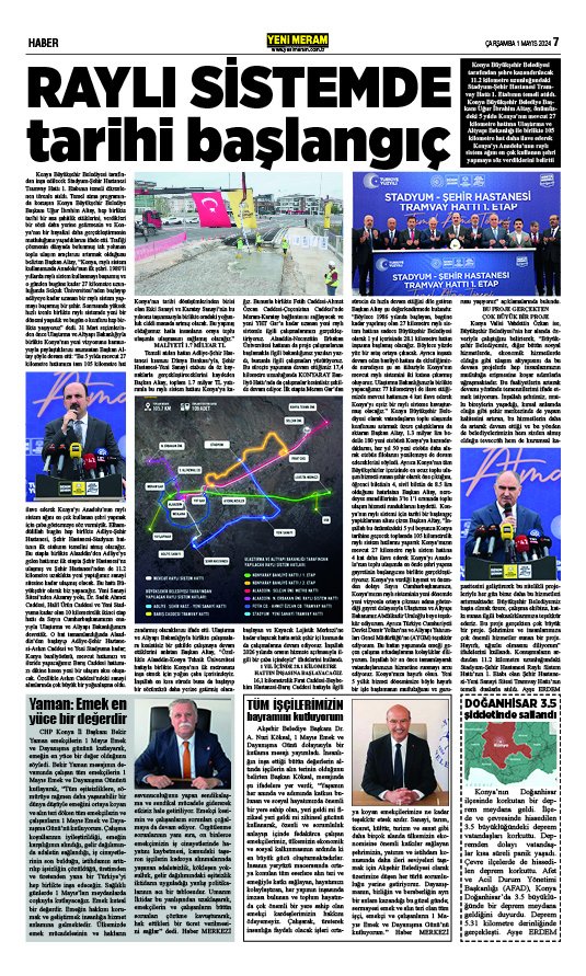 1 Mayıs 2024 Yeni Meram Gazetesi