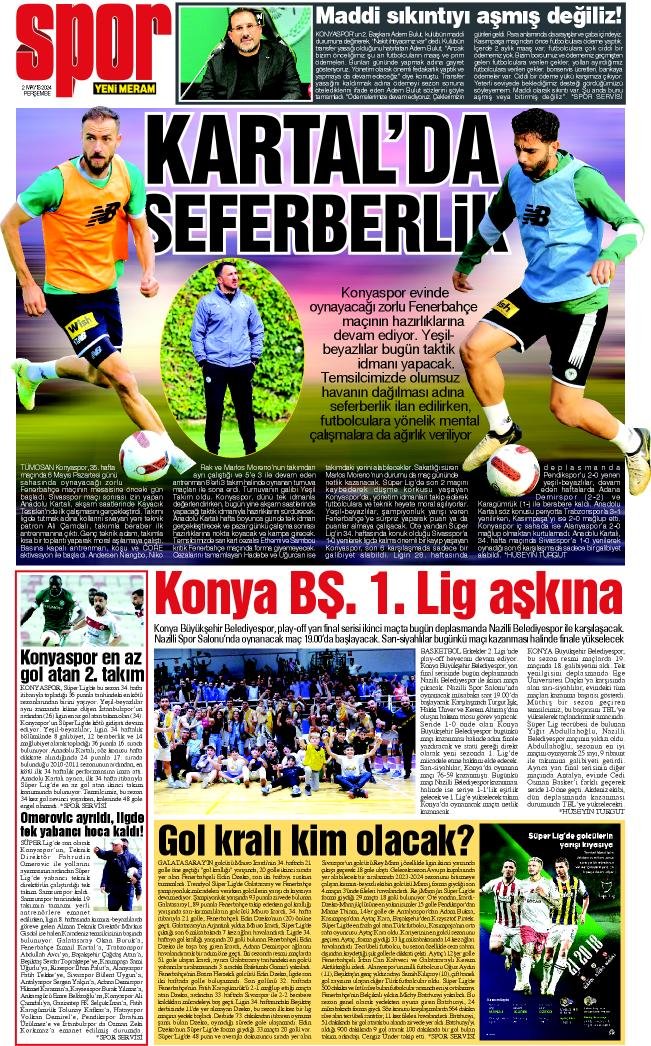 2 Mayıs 2024 Yeni Meram Gazetesi
