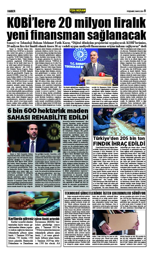 2 Mayıs 2024 Yeni Meram Gazetesi
