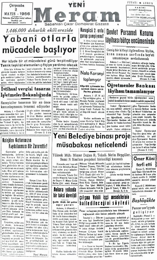 2 Mayıs 2024 Yeni Meram Gazetesi
