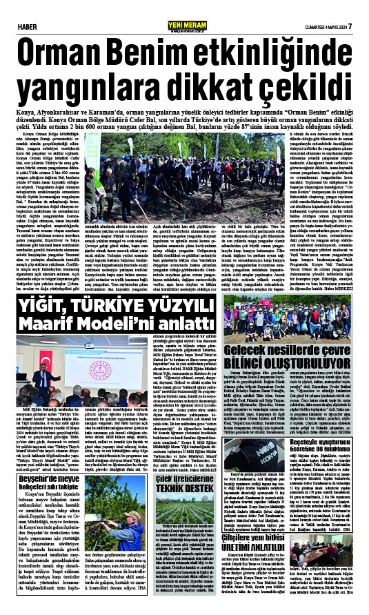 4 Mayıs 2024 Yeni Meram Gazetesi