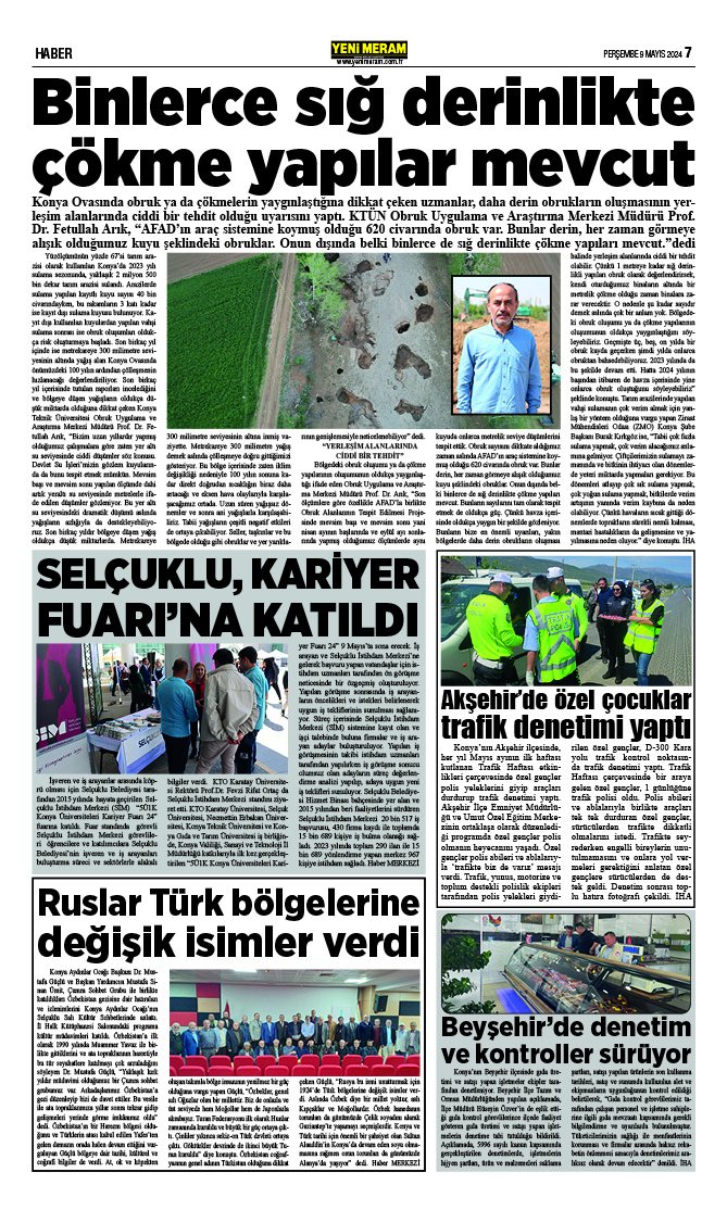 9 Mayıs 2024 Yeni Meram Gazetesi
