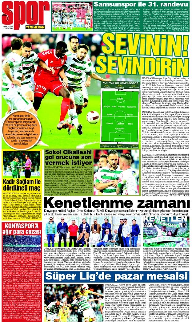 11 Mayıs 2024 Yeni Meram Gazetesi