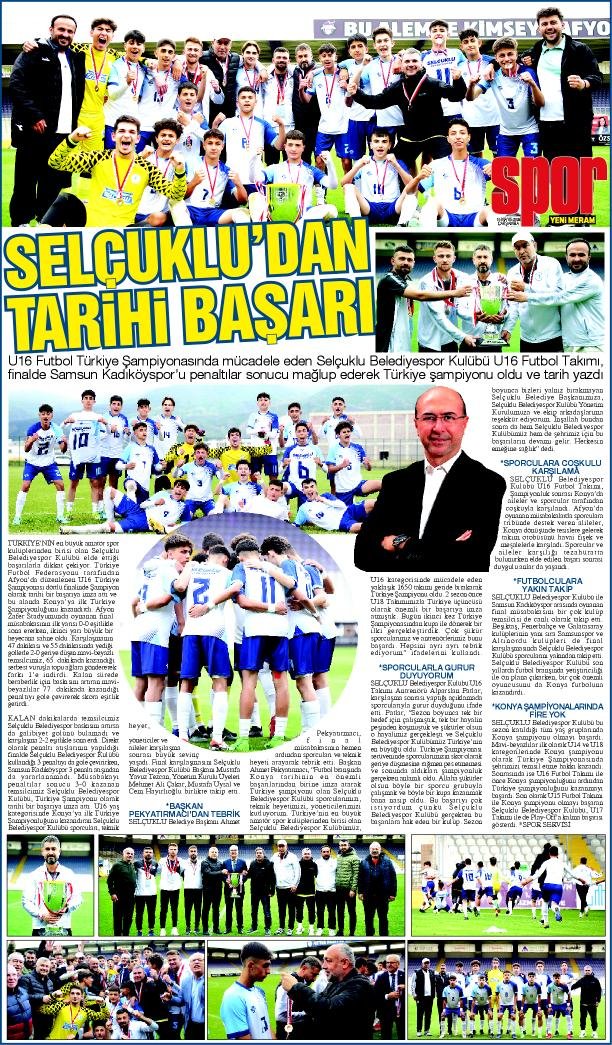 15 Mayıs 2024 Yeni Meram Gazetesi
