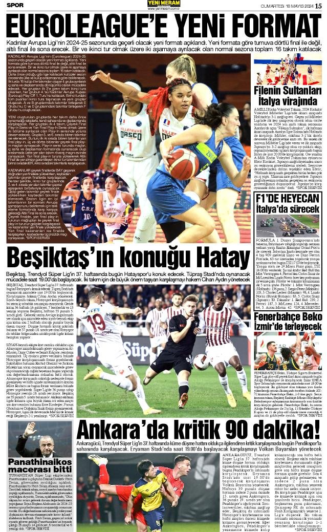 18 Mayıs 2024 Yeni Meram Gazetesi